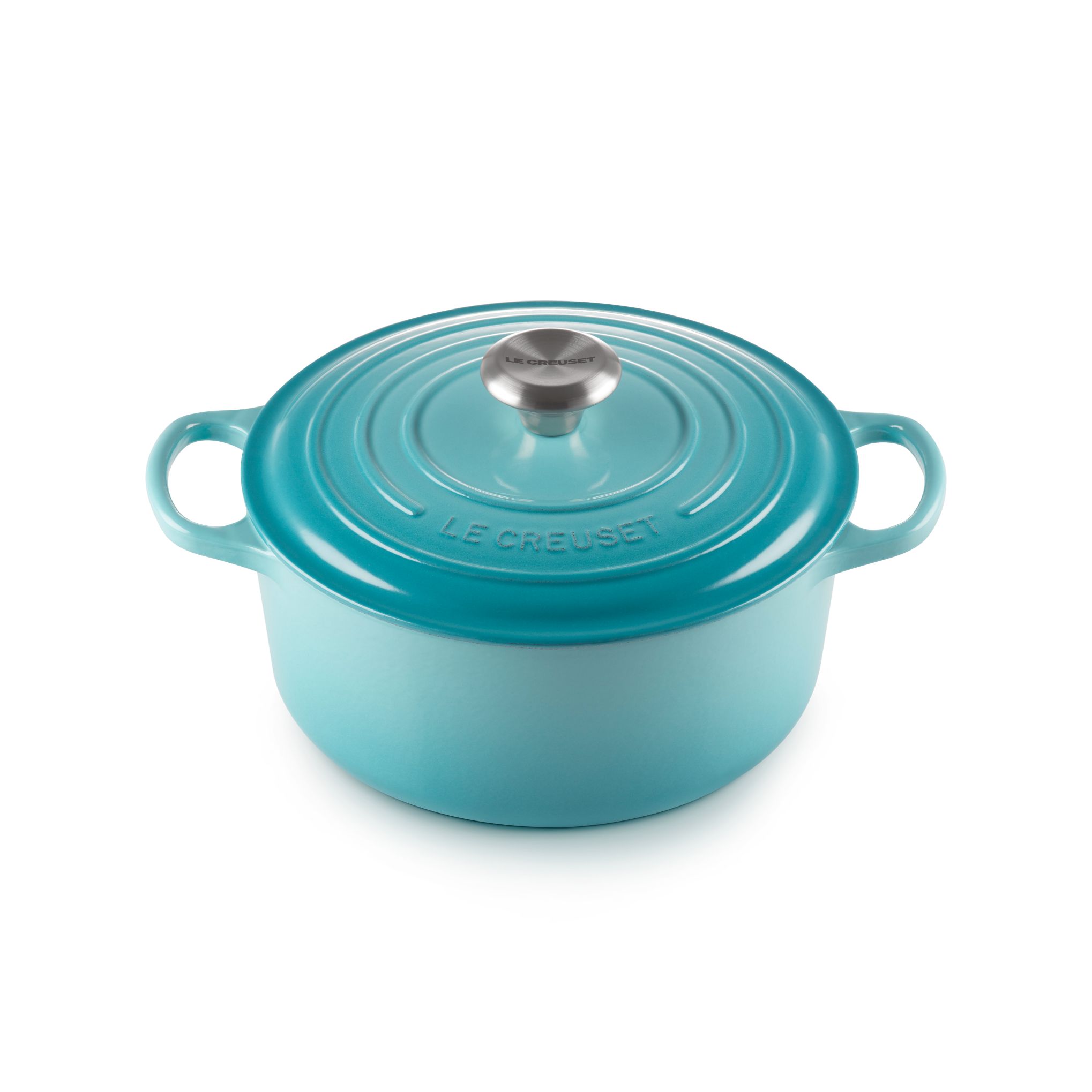 Le Creuset-Le Creuset Signature Cast Iron Round Casserole 20cm Teal